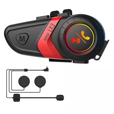 Anti-Jamming Motorcycle Helmet Bluetooth Headset Accessories W/Charging Cable • $35