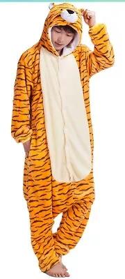 $20 • Buy Adult Tiger Suit Pajamas Kigurumi Costume Hoodie Jumpsuit Size M Medium