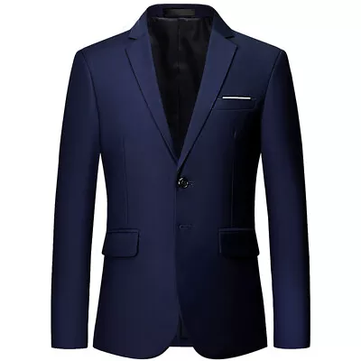 Business Men Suit Blazer Classic Slim Fit For Men Suit Jacket Fine Casual Male • $48.11
