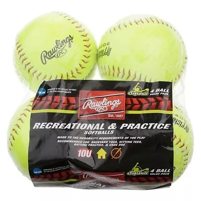 Rawlings NCAA Recreational Fastpitch Softballs 11 Inch 4 Count • $14.88