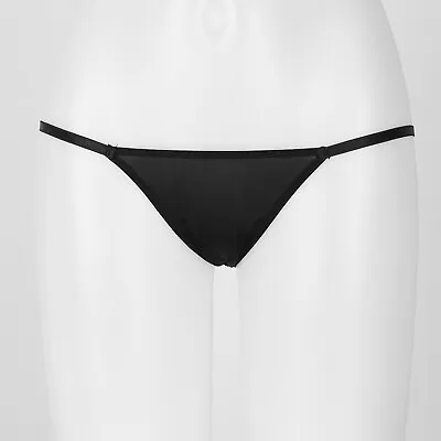 Sexy Women Micro Thong Mesh Sheer See Through Low Waist Bikini Briefs Underwear • £4.80