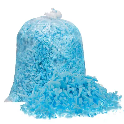 Shredded Memory Foam Filling 5 Pounds Bean Bag Filler Foam - Blue • £59.13