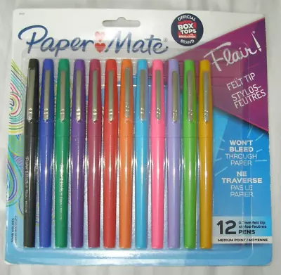Papermate Flair 12 0.7 Mm Felt Tip Pens Medium Point • $12