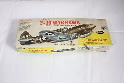 Vintage Guillow's Curtiss P-40 Warhawk Balsa Wood Scale Model Kit Opened • $29.99