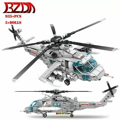 Z20 Attack Helicopter DIY Model Building Blocks Set Military MOC Bricks Kids Toy • $59.99