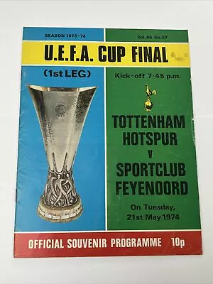 1974 UEFA Cup Final - Spurs Vs Sportclub Feyenoord - Football Programme • £3.99