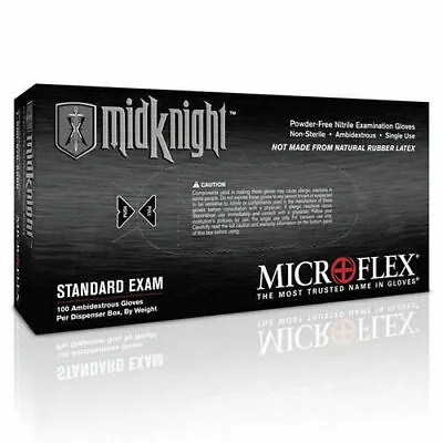 Microflex MK296L Midknight Black Nitrile Powder-Free Gloves LARGE Case • $127.99