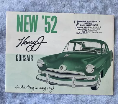 1952 Henry J Original Sales Brochure Kaiser Frazer • $9.95