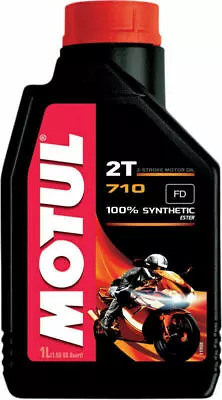 MOTUL 710 2-Stroke Racing Premix 100% Ester Synthetic Oil 1 Liter (Qty 1) 104034 • $23.50