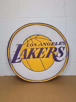 Vintage LA Lakers Cloth Circle Wall Hanging Soft Art 20  NBA Officially Licensed • $15