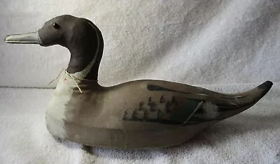 1930's Antique SCOTT DECOY CO Canvas Drake Pintail Duck Glass Eyes Flat Bottom • $125