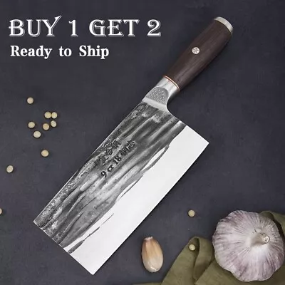 Kitchen Chinese Chef Knife 9Cr18mov Steel 12 Inch Forged Knife Wood Handle • $63