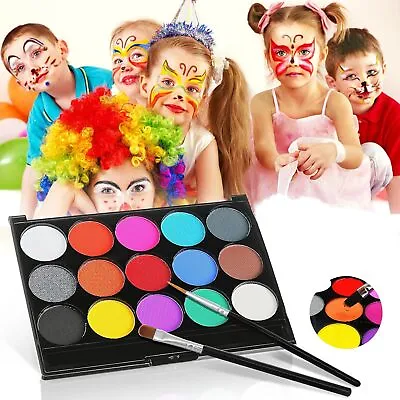 Face Paint Kit Professional Body Party Cosplay Washable 15 Colour Palette UK • £6.90