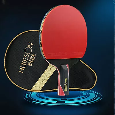 Professional Table Tennis Racket Bat Single Ping-Pong Paddle W/ Carrying Case • $24.99