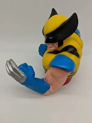 Marvel Comics X-MEN Wolverine Bust Figure Coin Money Bank 1999 • $25.80