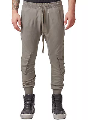 Thom Krom Mens Drop Crotch Cargo Jogger Pants X-Large Ash - NWOT - $228 • $85