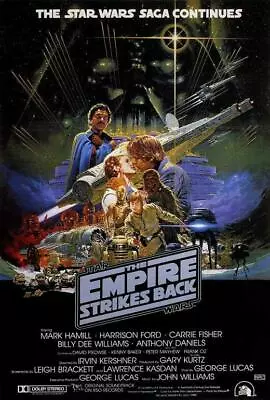 THE EMPIRE STRIKES BACK Movie POSTER 27 X 40 Mark Hamill Carrie Fisher AA • $24.95