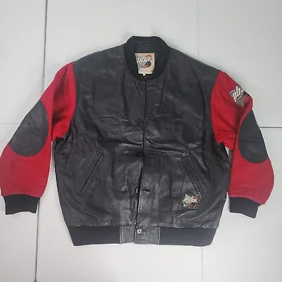 PBA Tour Gear Leather/Wool Varsity Embossed Bomber Jacket Men L Bowling Rare HTF • $29.99