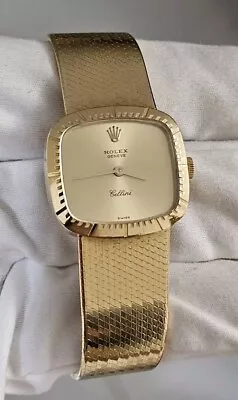 Rolex Cellini Ref 4318 Vintage 18k Gold From 1976 Manual Wind Woman Watch. • $5999