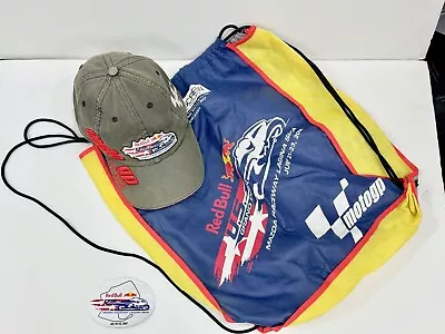 2006 US Grand Prix Mazda Raceway Laguna Seca Hat Bag& Sticker Moto GP Redbull • $35