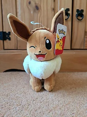 Pokemon Eevee Plush Winking PKW2361 Brand New & Tags Pokémon Soft Toy Nintendo  • £14.99