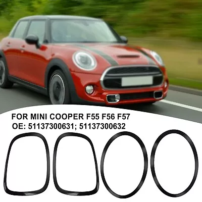 Black Headlight Tail Light Trim Ring For Mini For Cooper F55 F56 F57 2014-2021 • $87.90