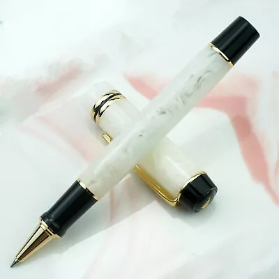 Kaigelu 316 Rollerball Pen Celluloid White M Point Beautiful Gift Ink Office Pen • $23.46