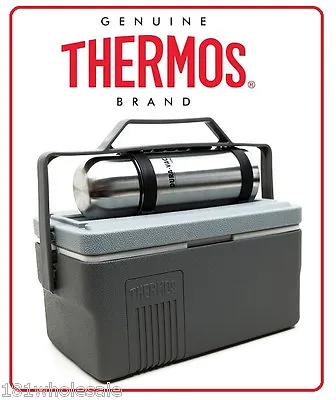 ❤ Thermos Lunch Lugger 6.6L Insulated Cooler Box + 1L Stainless Steel Flask ❤ • $68.95