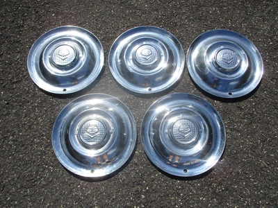 $100 • Buy Lot Of 5 Factory 1955 Dodge Royal Lancer Coronet 15 Inch Hubcaps Wheel Covers