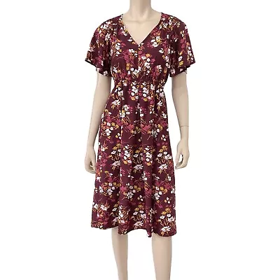 Isabel Maternity By Ingrid & Isabel Burgundy Floral Maternity Dress Size XS NWT • $7.99