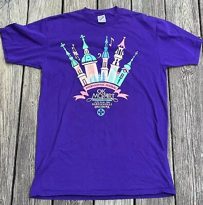 Vintage 1993 OK Mozart International Festival Purple T-shirt Large • $35