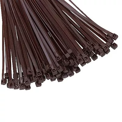 4 Inch Multicolor Multipurpose Nylon Zip Ties 4 Inch 200pcs Dark Brown • $10.60