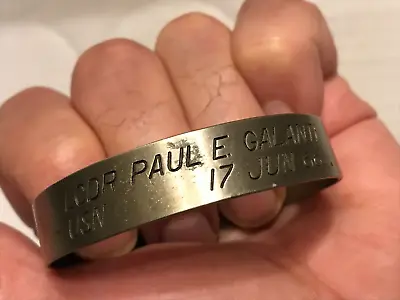 1966 Vietnam USN LCDR Paul E Galanti POW Nickel Silver Bracelet • $129.99