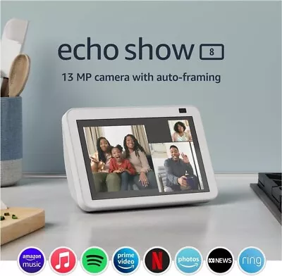 Echo Show 8 (2nd Gen 2021 Release) HD Smart Display With Alexa And 13 MP Camera • $278.88