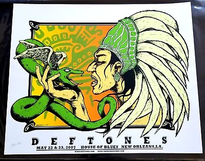 $140 • Buy Jermaine Rogers Deftones Concert Poster New Orleans May 2007 Show Edition