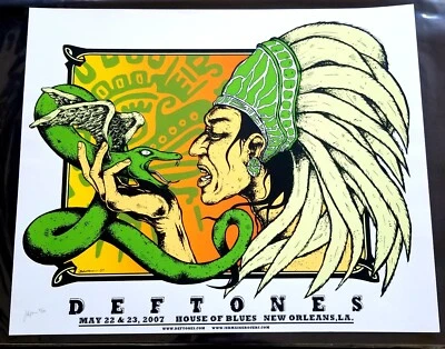 $140 • Buy Jermaine Rogers Deftones Concert Poster New Orleans May 2007 Show Edition