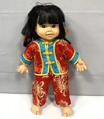 Vintage CHINA DOLLS CO Baby Doll 1996 Asian Chinese Oriental 14  Tall RARE! • $24