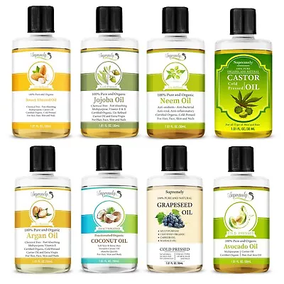 £4.99 • Buy 100% Pure Carrier Oil Organic For Massage, Hair, Skin, Face, Nails, Fast UK 30ml