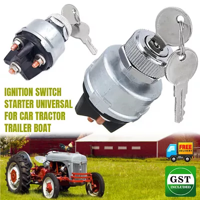 Ignition Switch Starter W/2 Keys ON/OFF Universal For Car Tractor Trailer Boat • $14.73