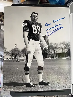 MIKE DITKA Signed Striped Sweater Chicago BEARS 8x10 PHOTO With Beckett COA D3 • $59.99
