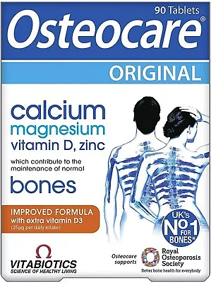 Vitabiotics Osteocare Original Tablets - 90 Tablets Bone Health Formula Vegan • £12.79