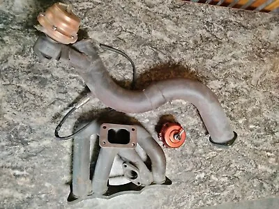 KA24E Nissan 240SX S13 Custom Turbo Manifold And Downpipe • $750