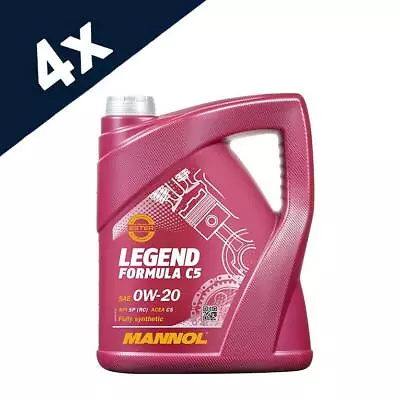 £80.32 • Buy 4x5L MANNOL Legend Formula C5 0W-20 Fully Synthetic Engine Oil Dexos 1,MB 229.71
