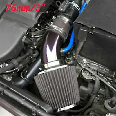 3  Cold Air Intake Filter Pipe Power Flow Hose System Induction Blue For Hyundai • $39.99