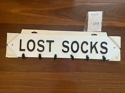 HEARTH AND HAND W/Magnolia   LOST SOCKS   METAL/ ENAMELWARE  SIGN  NEW • £28.50