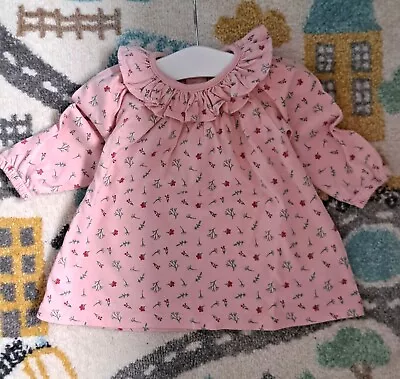 Baby Girl 0-3 Months John Lewis Supersoft Dress IMMACULATE • £1