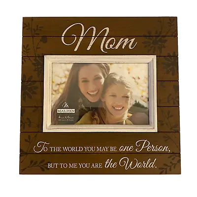 Mom Wooden Picture Frame By Malden Holds 4x6 Photo • $14.99