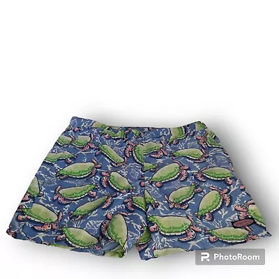 Vineyard Vines Swim Trunks Mens Size Medium Turtle Print Shorts Drawstring Lined • $19.16