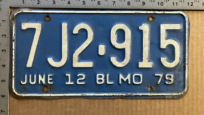1979 Missouri Truck License Plate 7J 2915 12 Ton Beyond Local HEAVY 9571 • $5.54