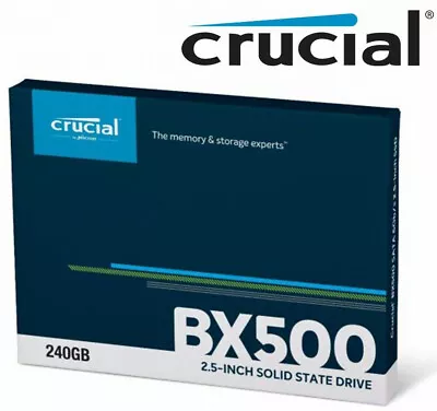 Crucial 240GB 2.5  BX500 3D NAND SATA Solid State Drive SATA III • $49.99